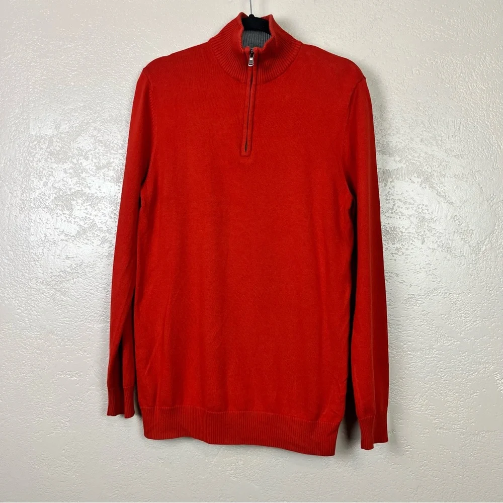5 for $30 Old Navy Sweatshirt Sweater Pullover Quarter Zip Red Mens‎ Size M